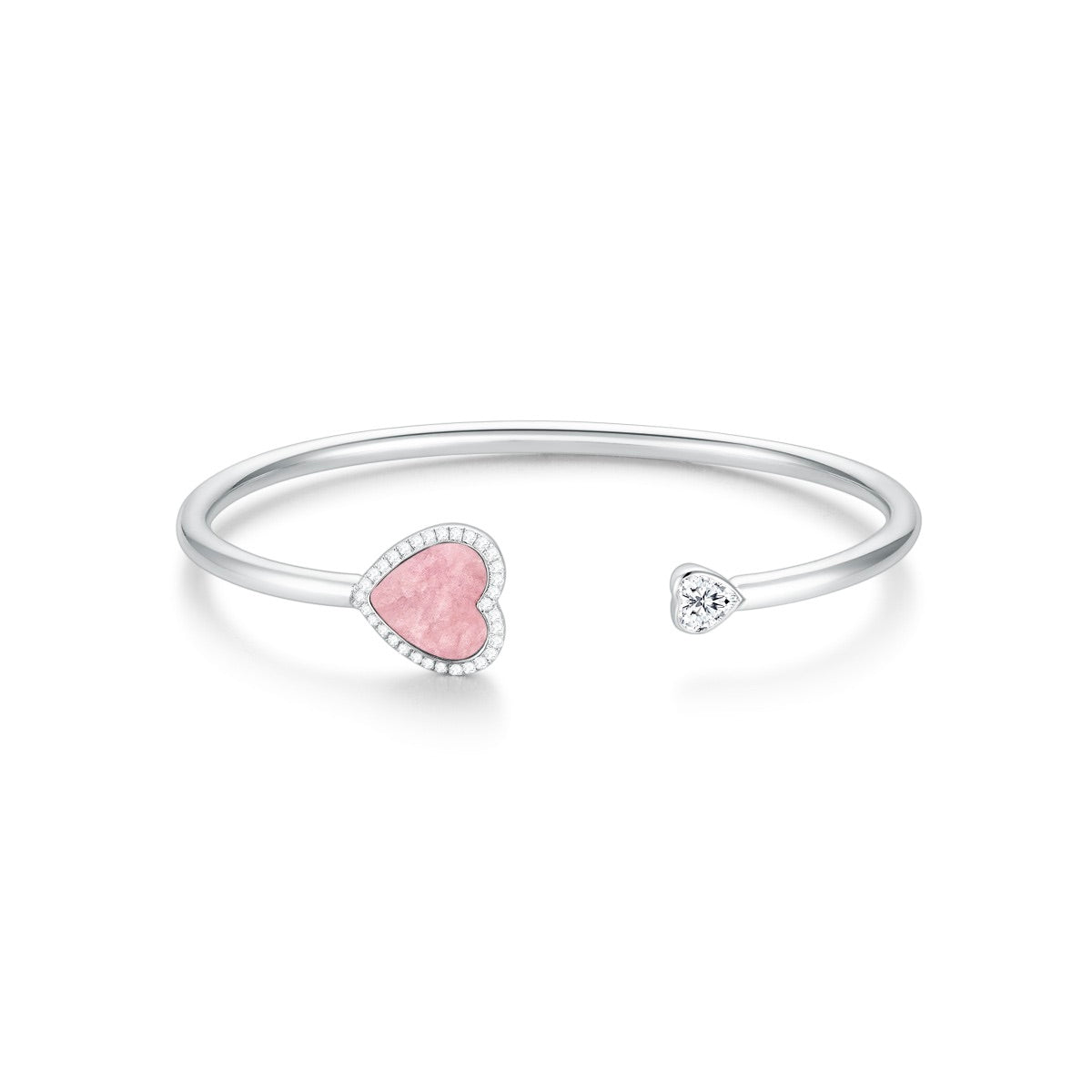 White gold heart on sale bracelet