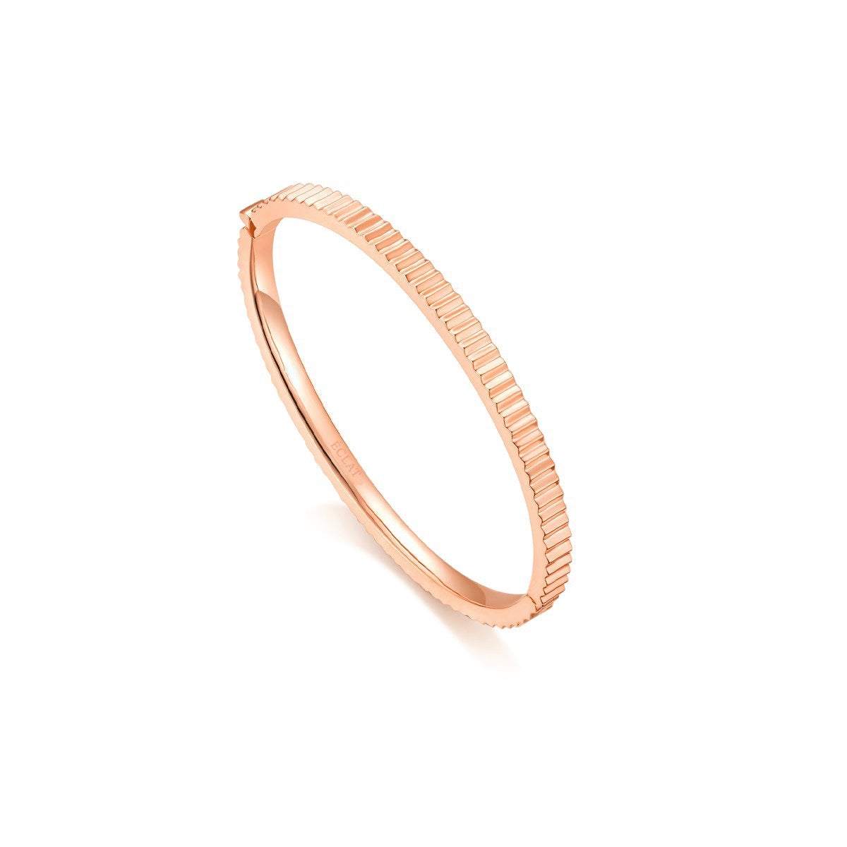 Fluted Gold Bangle 14K Rose Gold / 17 cm