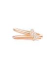 KNOT Alone® Double Pave Ring (Rose Gold) - Eclat by Oui