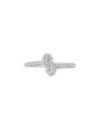 KNOT Alone® Pave Ring WG (Small) (Front) - Eclat by Oui