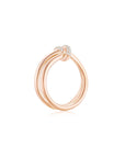 KNOT Alone® Double Pave Ring (Rose Gold) - Eclat by Oui