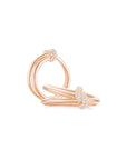 KNOT Alone® Double Pave Ring (Rose Gold) - Eclat by Oui