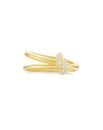 KNOT Alone® Double Pave Ring (Yellow Gold) - Eclat by Oui