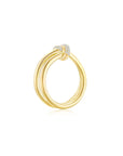 KNOT Alone® Double Pave Ring (Yellow Gold) - Eclat by Oui