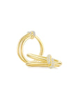 KNOT Alone® Double Pave Ring (Yellow Gold) - Eclat by Oui