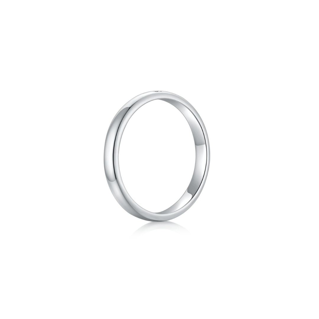 Men Ring Single Diamond WG (3mm) (Side) - Eclat by Oui