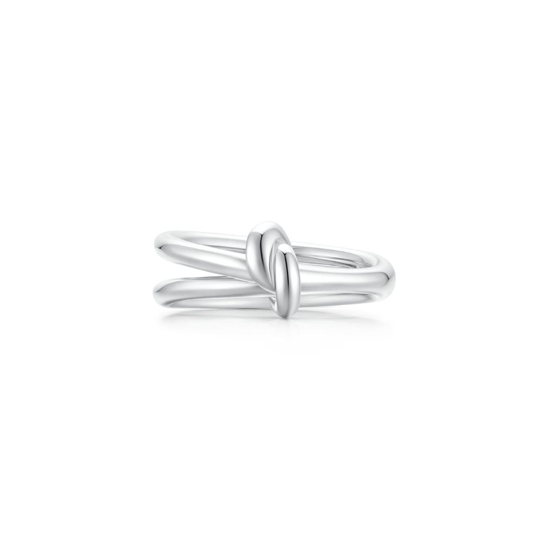 KNOT Alone® Double Ring (White Gold) - Eclat by Oui