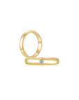 Men Ring Single Diamond YG (4mm) (Both) - Eclat by Oui