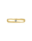 Men Ring Single Diamond YG (4mm) (Front) - Eclat by Oui