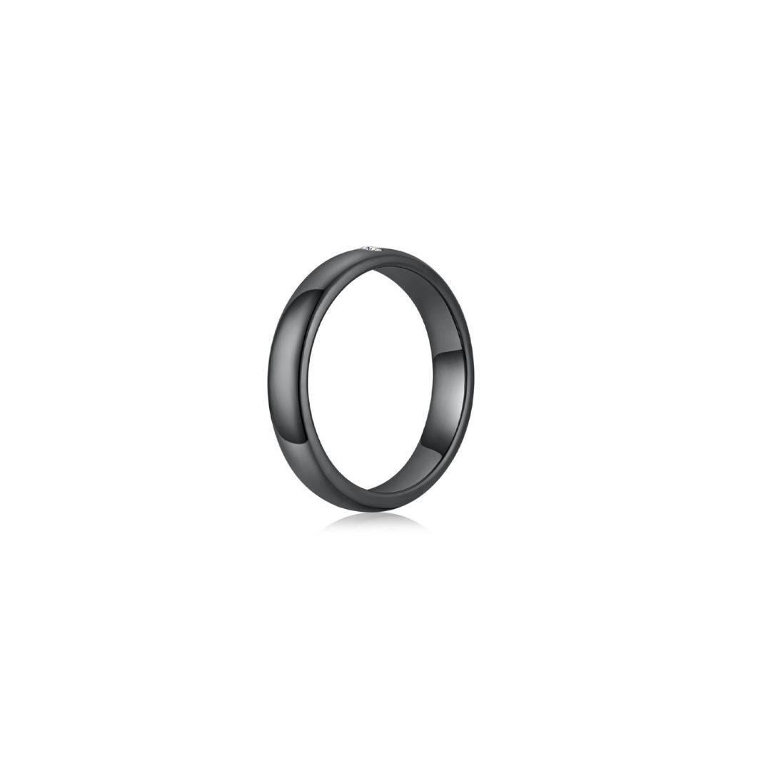 Men Ring Single Diamond BG (4mm) (Side) - Eclat by Oui