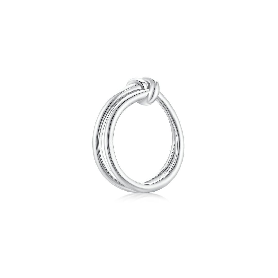 KNOT Alone® Double Ring (White Gold) - Eclat by Oui