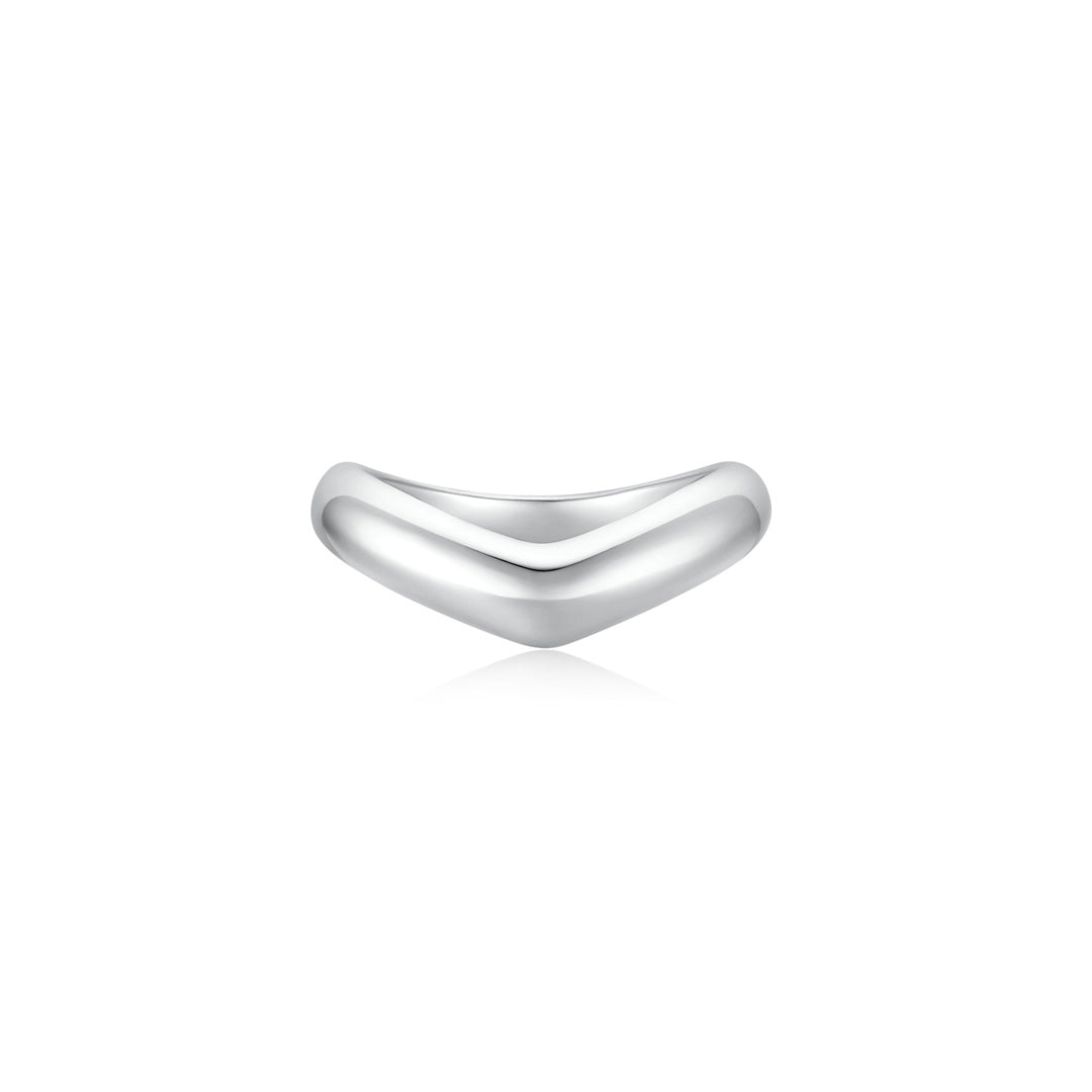 Cloud Puff® V Plain Ring WG (Front) - Eclat by Oui