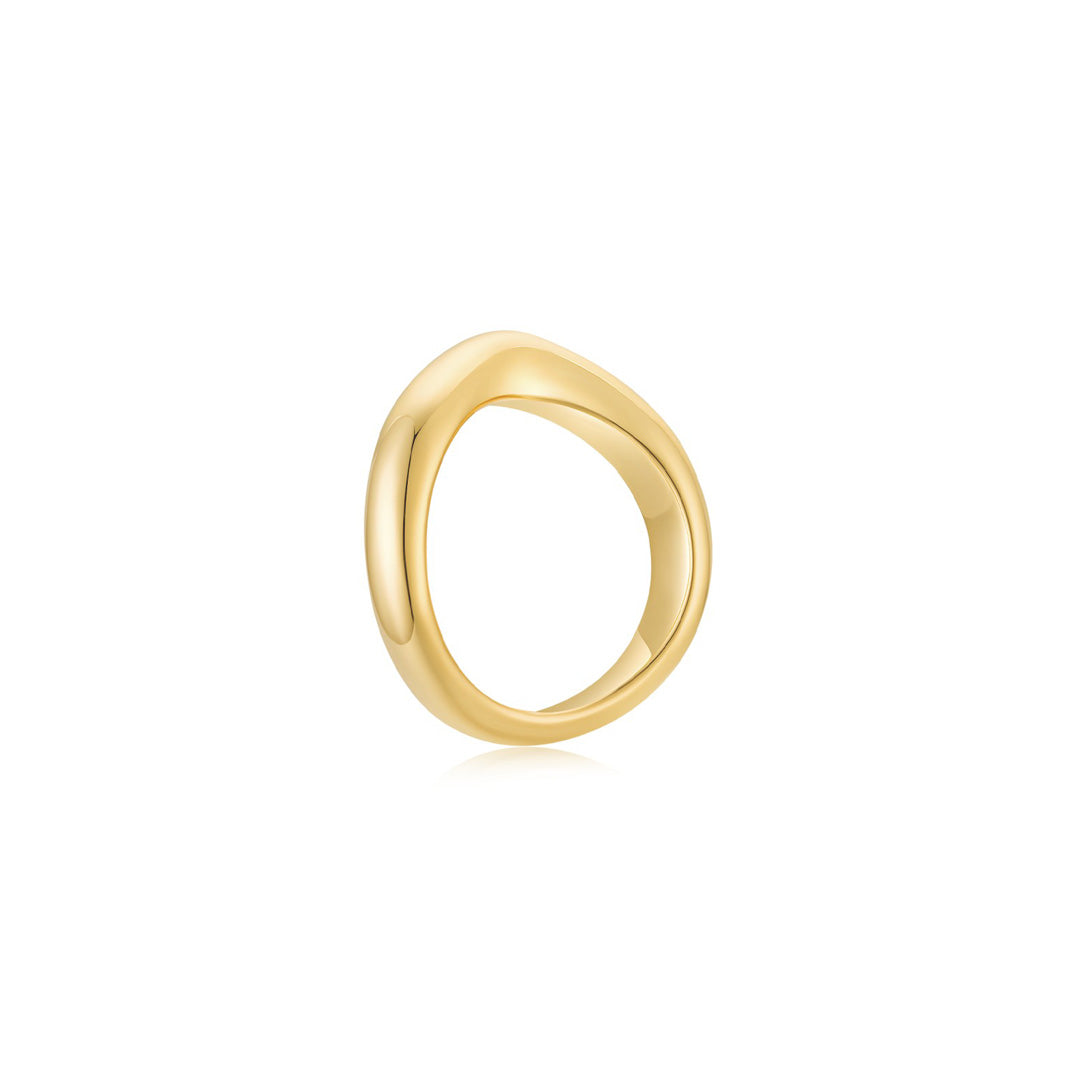 Cloud Puff® V Plain Ring YG (Side) - Eclat by Oui