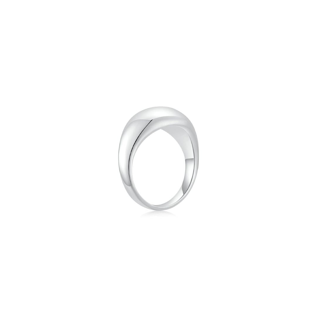 Cloud Puff® Dome Ring (White Gold) (Side) - Eclat by Oui