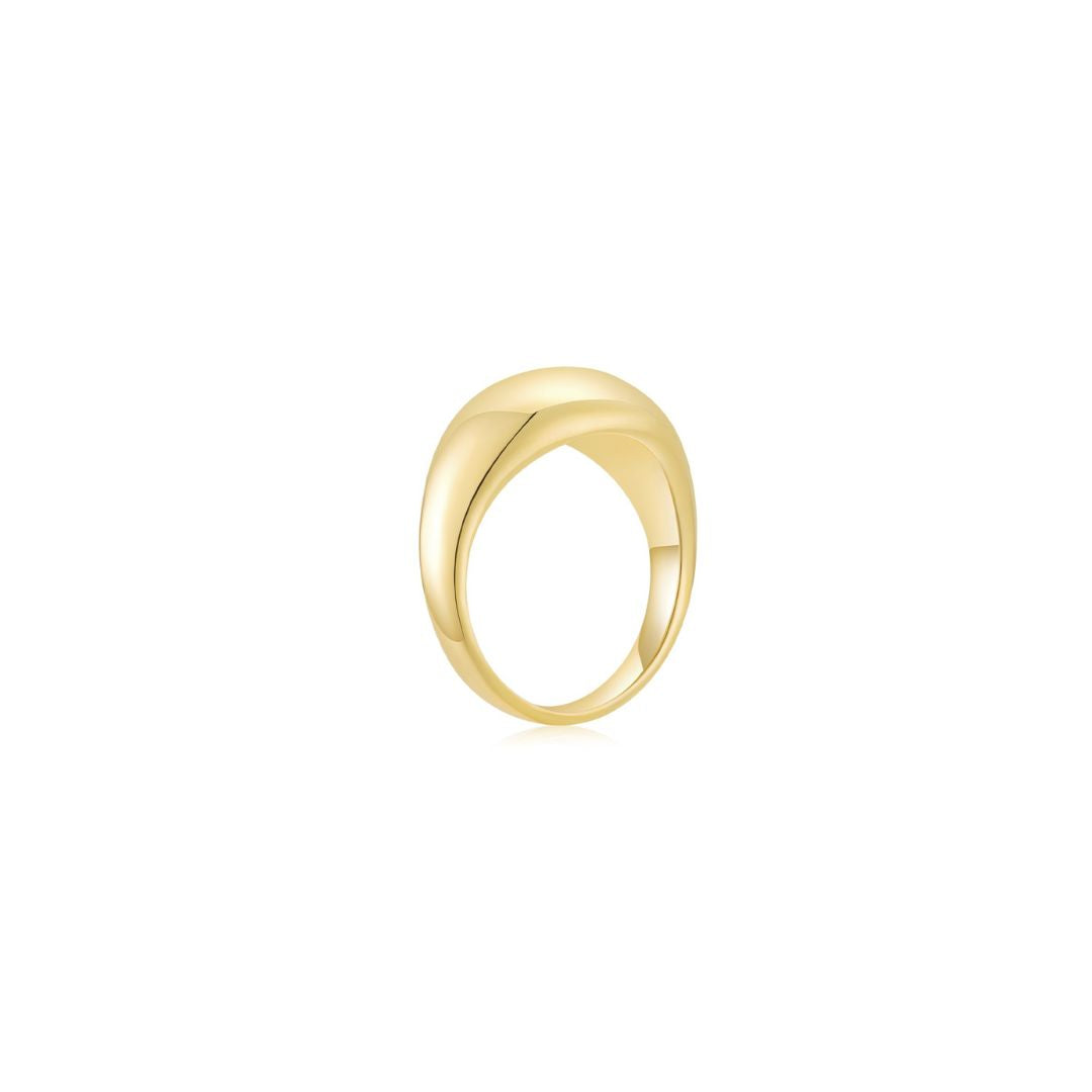 Cloud Puff® Dome Ring (Yellow Gold) (Side) - Eclat by Oui