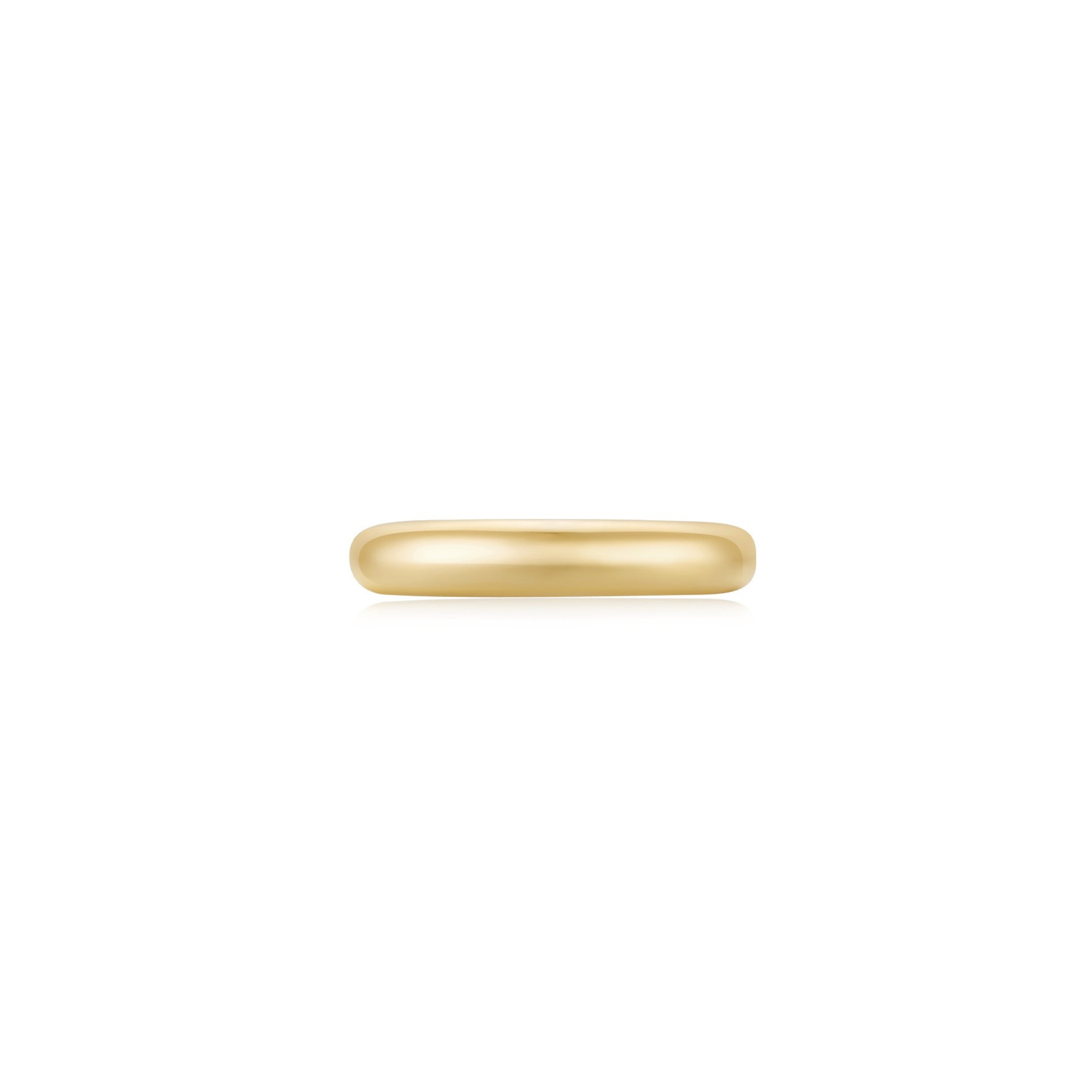 Cloud Puff® Ring (Yellow Gold) (3.7mm) Front - Eclat by Oui