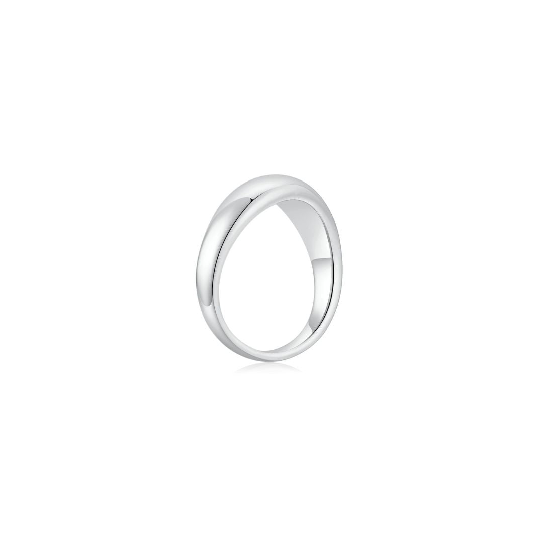 Cloud Puff® Wavy Ring (White Gold) (Side) - Eclat by Oui