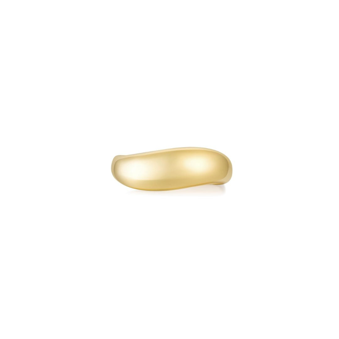 Cloud Puff® Wavy Ring (Yellow Gold) (Front) - Eclat by Oui