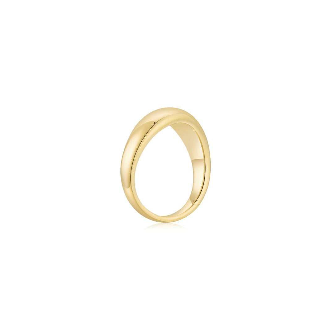 Cloud Puff® Wavy Ring (Yellow Gold) (Side) - Eclat by Oui