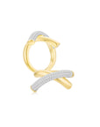 Crossroads Pave Ring YG (Both) - Eclat by Oui