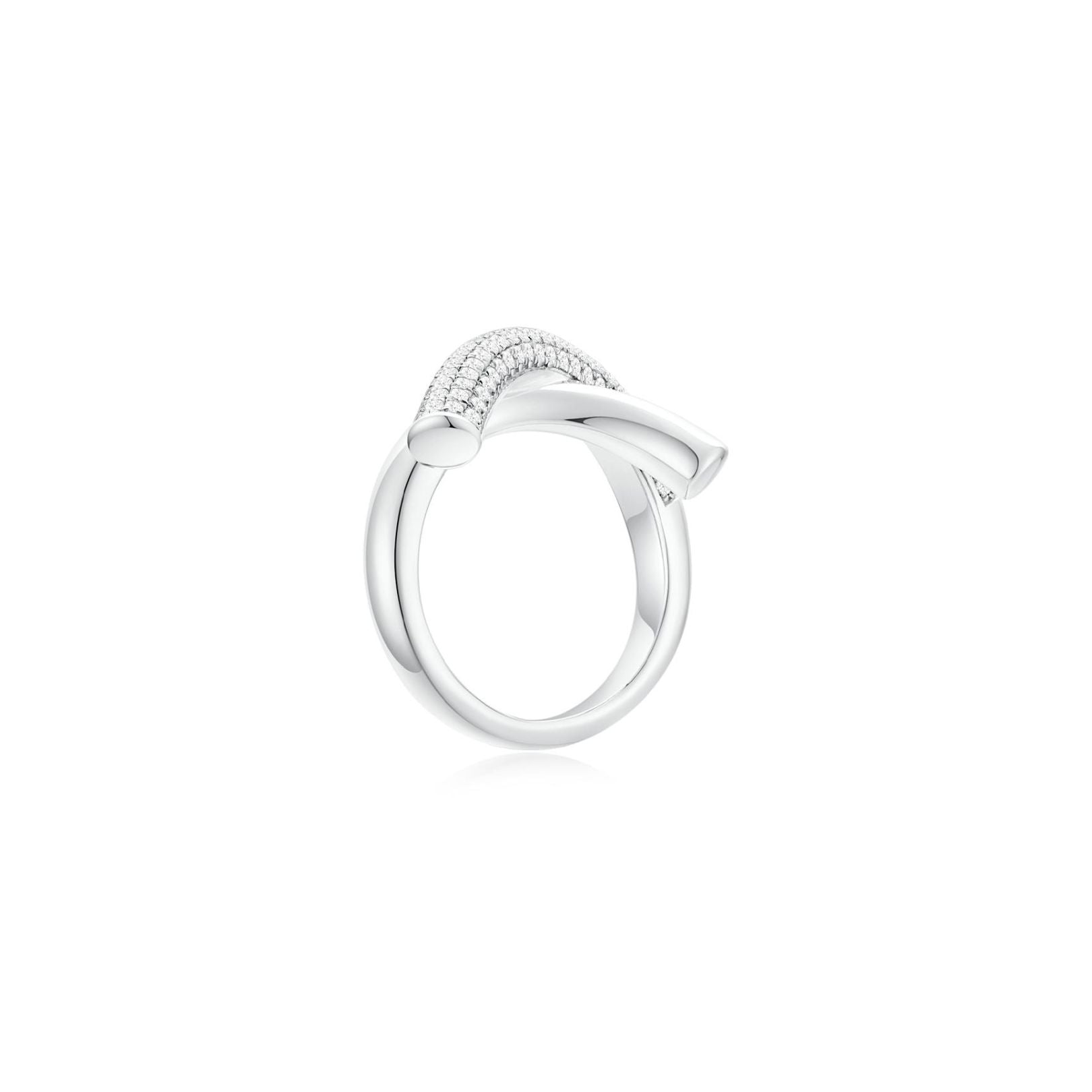 Crossroads Pave Ring WG (Side) - Eclat by Oui