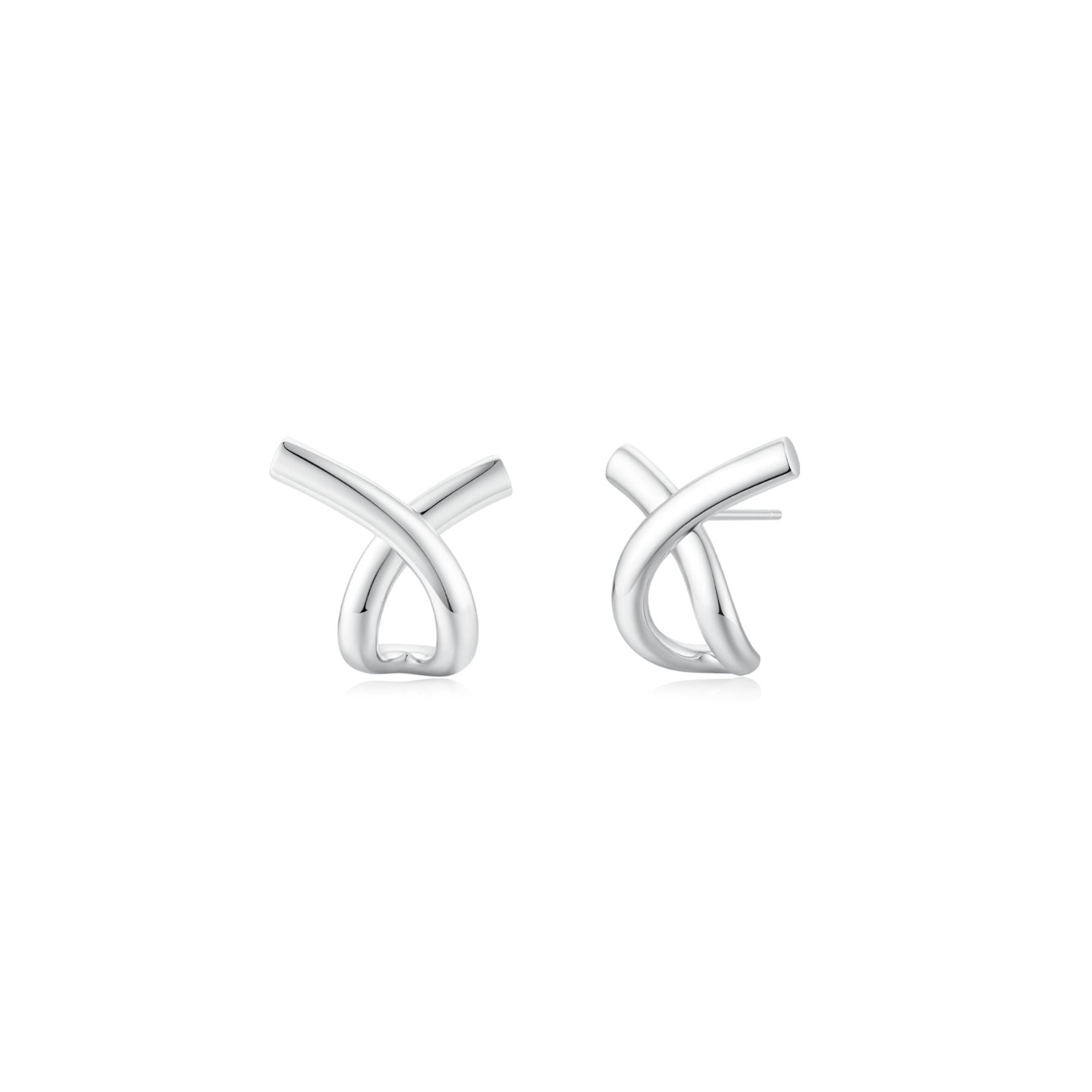 Crossroads Earrings (White Gold) - Eclat by Oui