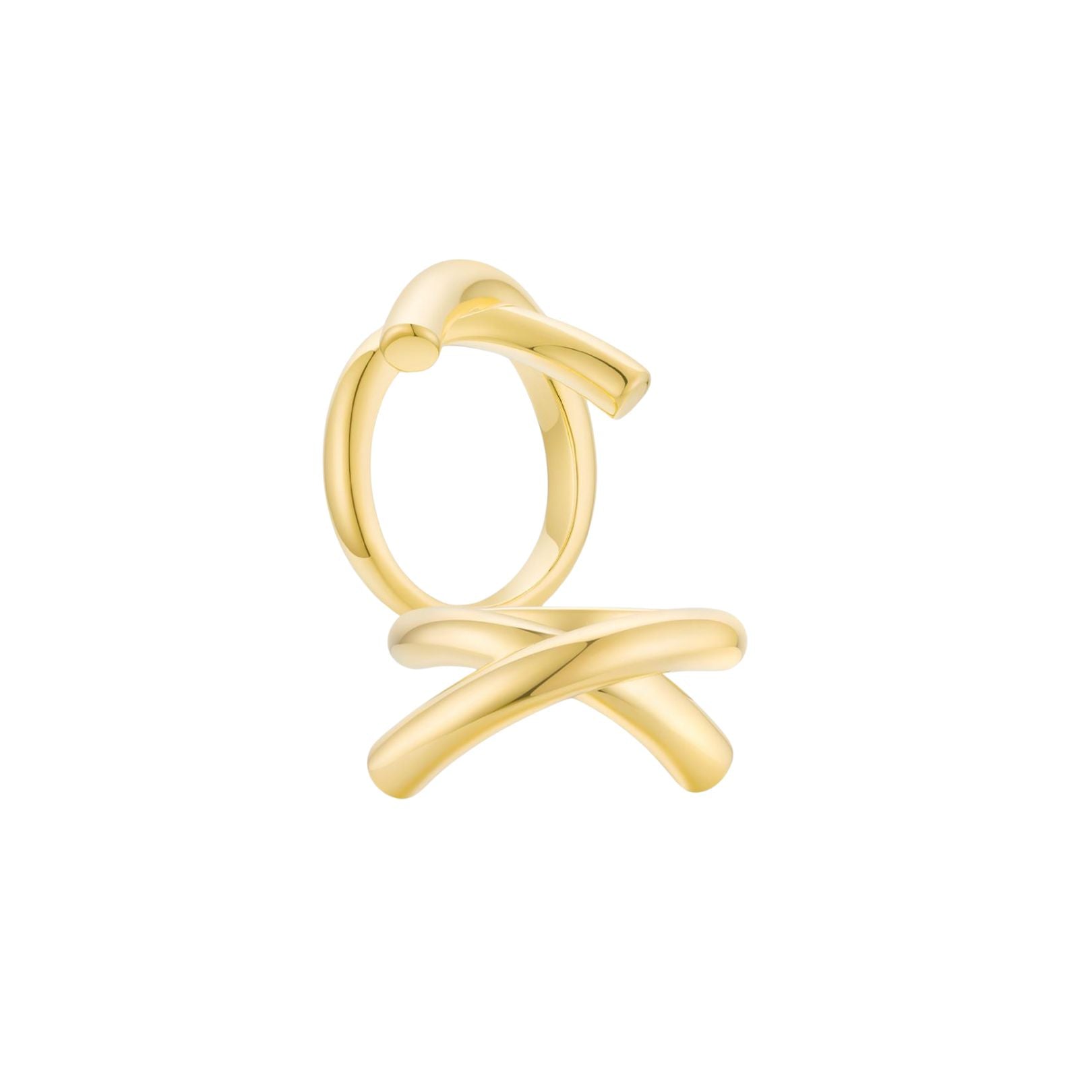 Crossroads Plain Ring YG (Both) - Eclat by Oui