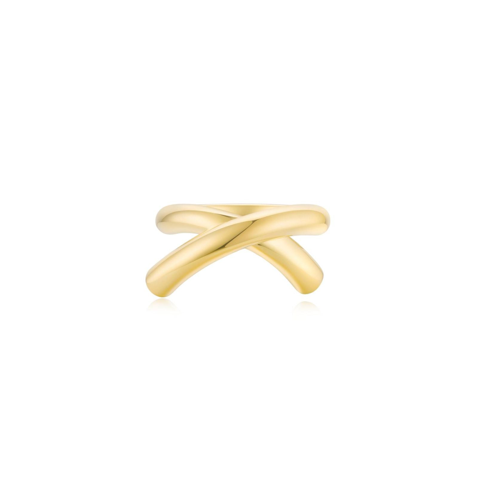 Crossroads Plain Ring YG (Front) - Eclat by Oui