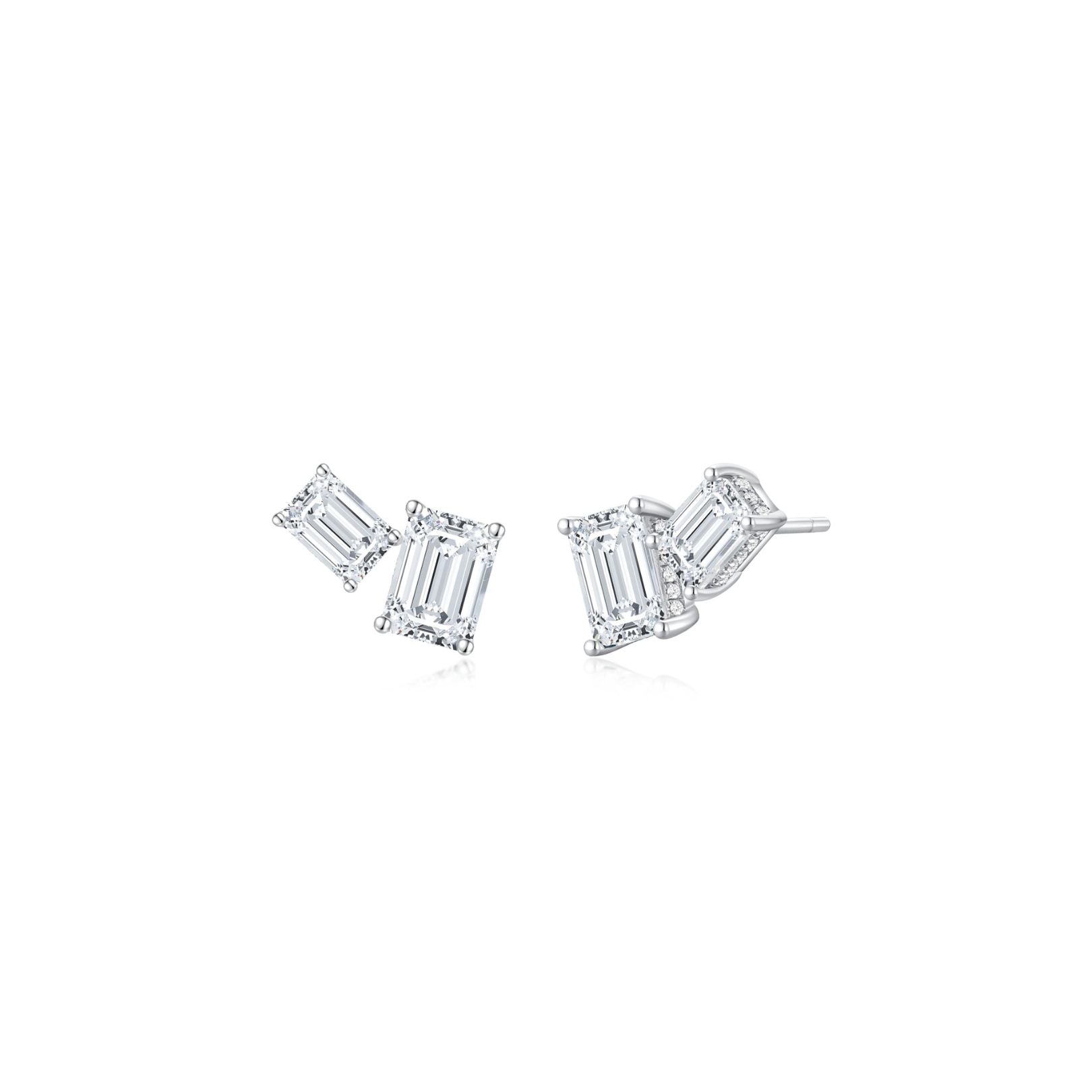 Double Emerald Ear Climbers - Eclat by Oui