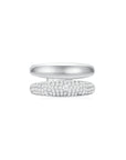 Double Pave Band White Gold (Front) - Eclat by Oui