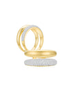 Double Pave Band Yellow Gold (Both) - Eclat by Oui