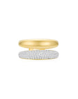 Double Pave Band Yellow Gold (Front) - Eclat by Oui