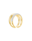 Double Pave Band Yellow Gold (Side) - Eclat by Oui