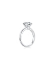 Eclat Classic Round Solitaire Plain Ring (4 Prong) Side - Eclat by Oui