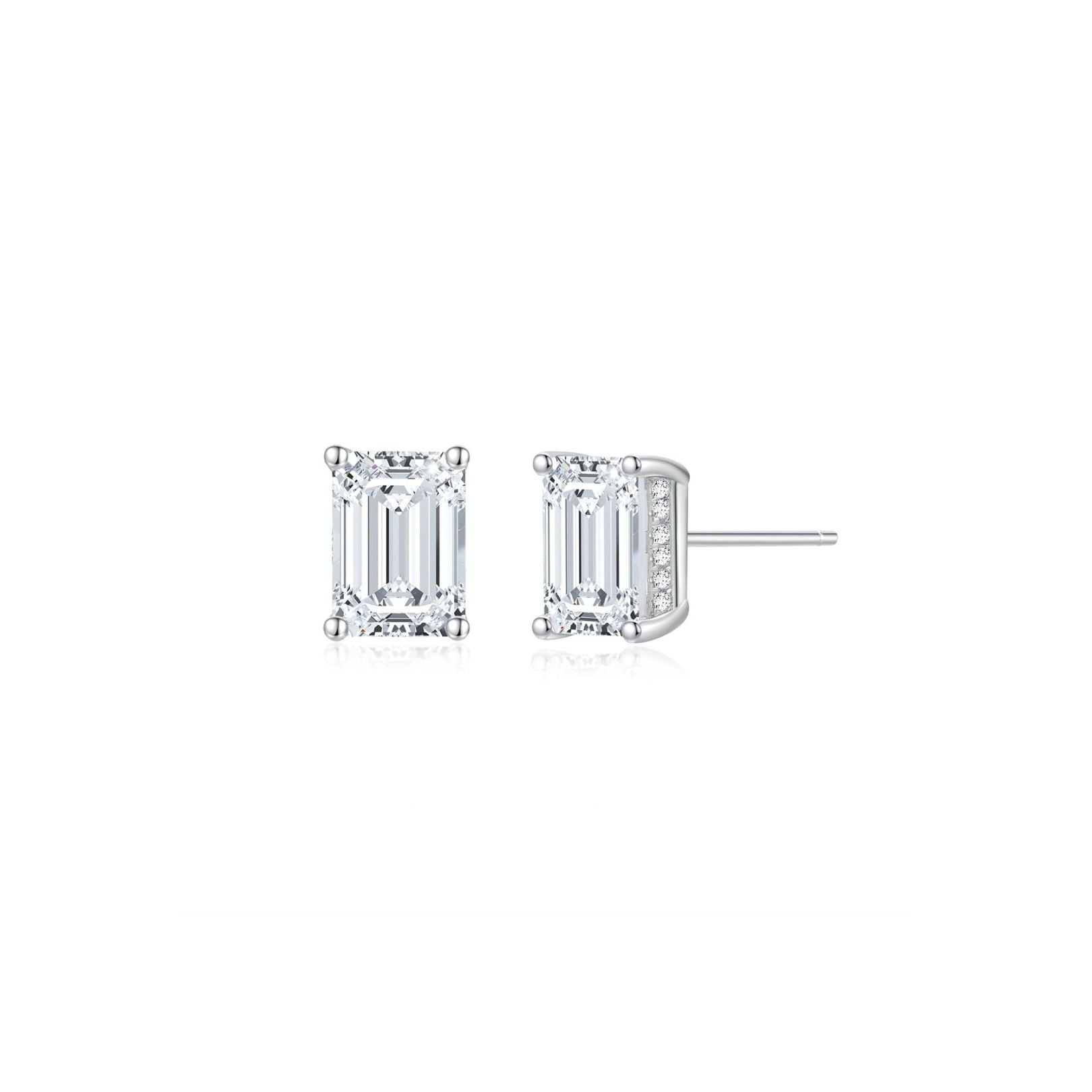 Emerald Solitaire Ear Studs - Eclat by Oui