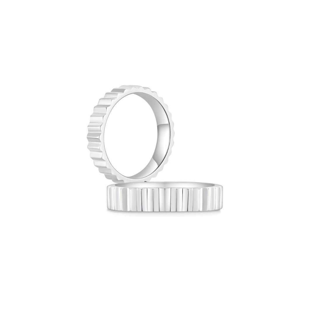 Fluted Plain Band WG (Both) - Eclat by Oui