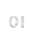 Fluted Plain Earrings WG (Large) - Eclat by Oui