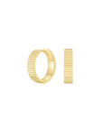 Fluted Plain Earrings YG (Large) - Eclat by Oui