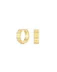 Fluted Plain Earrings YG (Medium) - Eclat by Oui