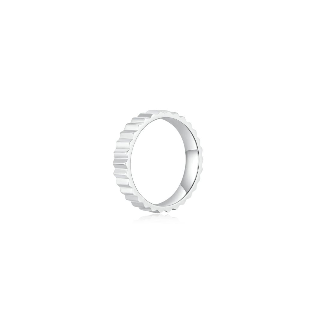 Fluted Plain Ring WG (Side) - Eclat by Oui