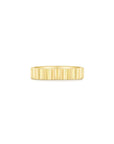 Fluted Plain Ring YG (Front) - Eclat by Oui