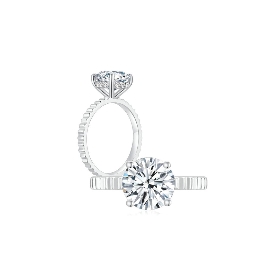 Fluted Solitaire Ring WG (Both) - Eclat by Oui