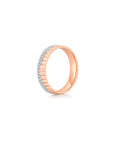 Fluted Pave Ring (Rose Gold) (Side) - Eclat by Oui