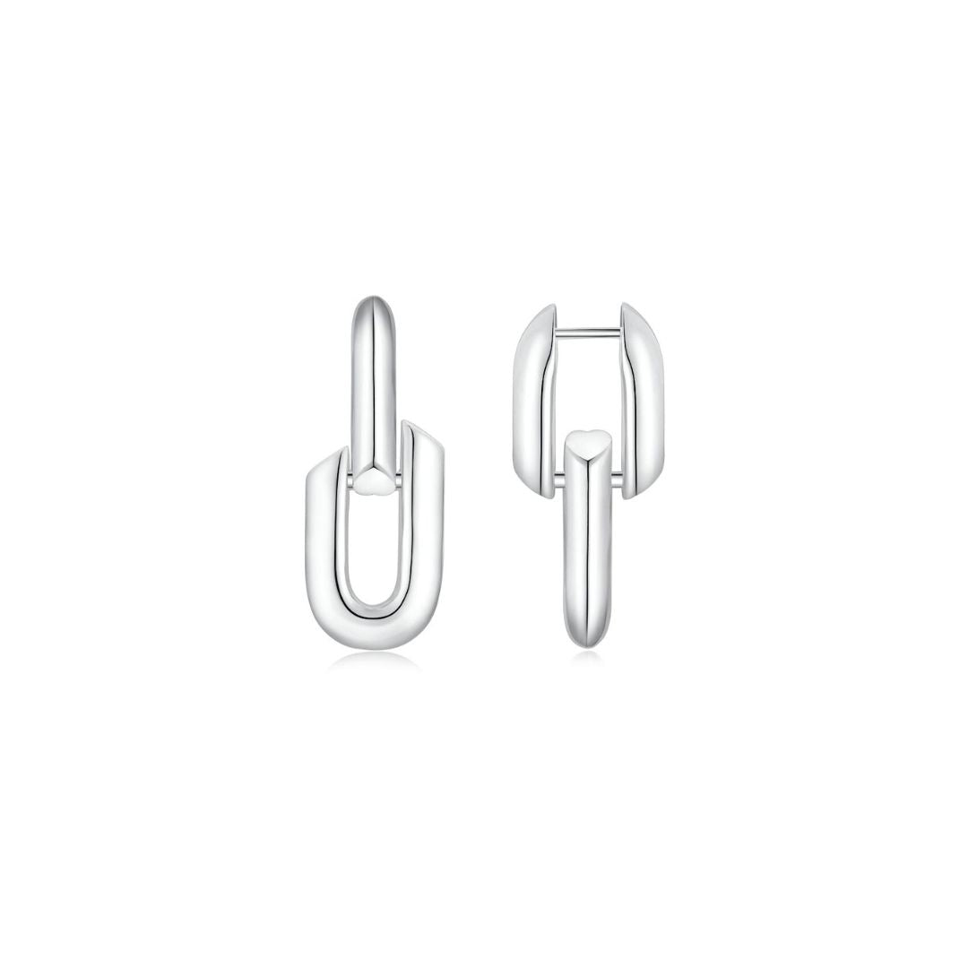 HeartWear Link Earrings WG (Front) - Eclat by Oui