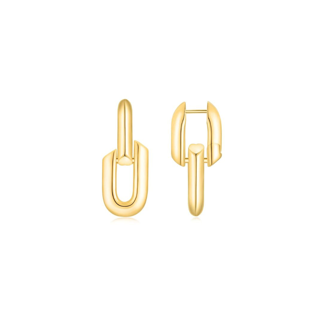 HeartWear Link Earrings YG (Front) - Eclat by Oui