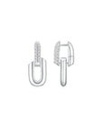 HeartWear Pave Link Earrings WG (Front) - Eclat by Oui