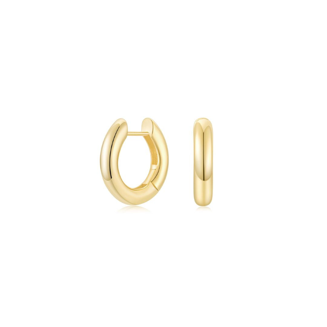 Gold Hooped Earrings 20mm YG - Eclat by Oui