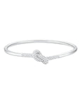 KNOT Alone Bangle (White Gold) with Pave Stones - Eclat by Oui