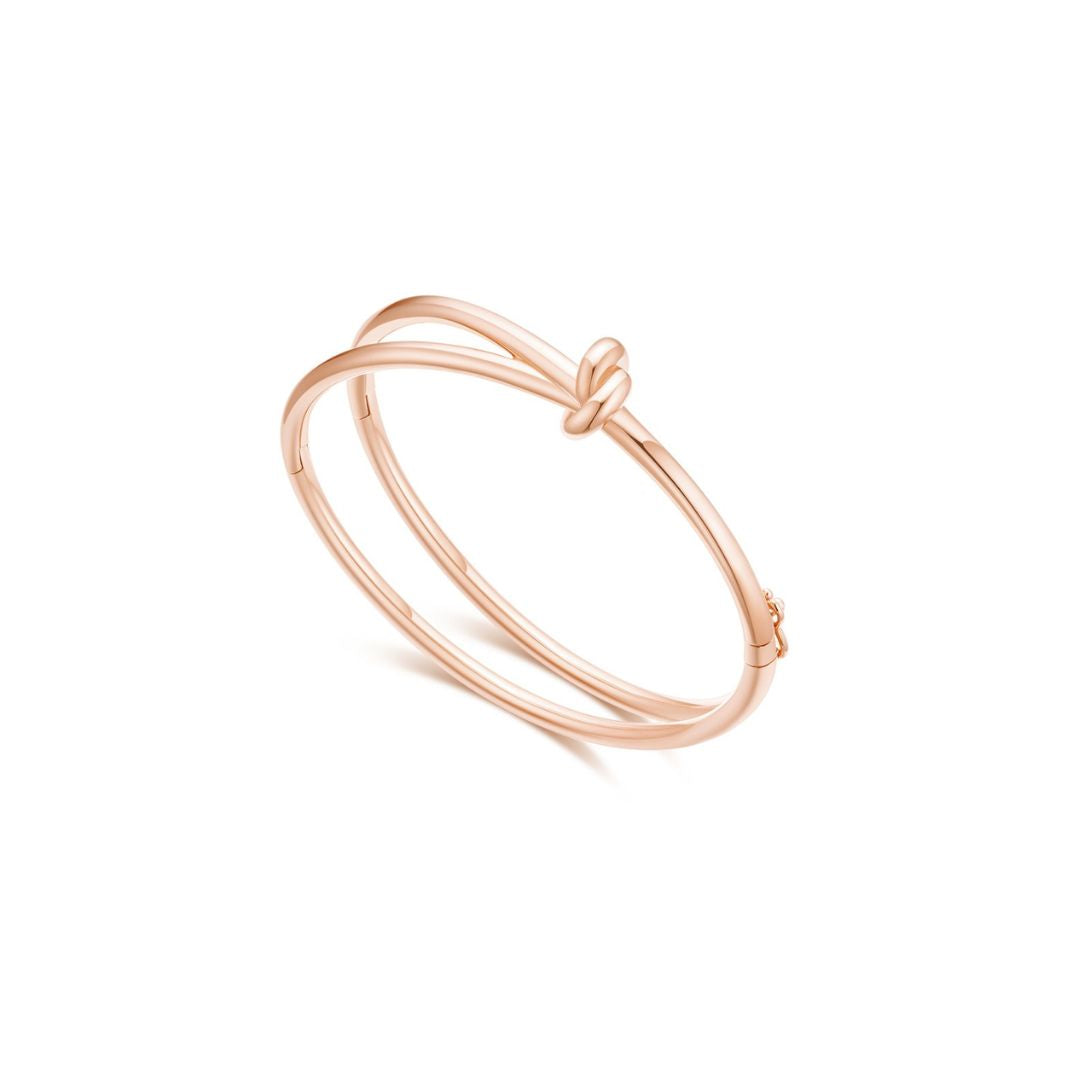 KNOT Alone® Double Bangle (Rose Gold) - Eclat by Oui