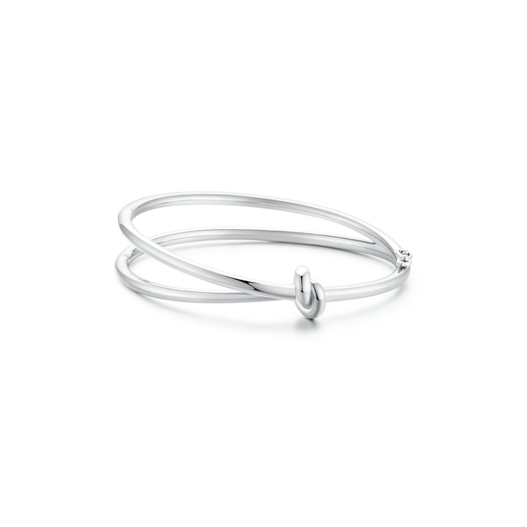 KNOT Alone® Double Bangle (White Gold) - Eclat by Oui